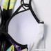 FEITONG Womens Bikini Women's Tube Top Print Split Swimsuit Stitching Swimsuit Swimsuit Bikini Black B07MK73M4J